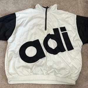 Adidas Vintage quarter zip windbreaker
